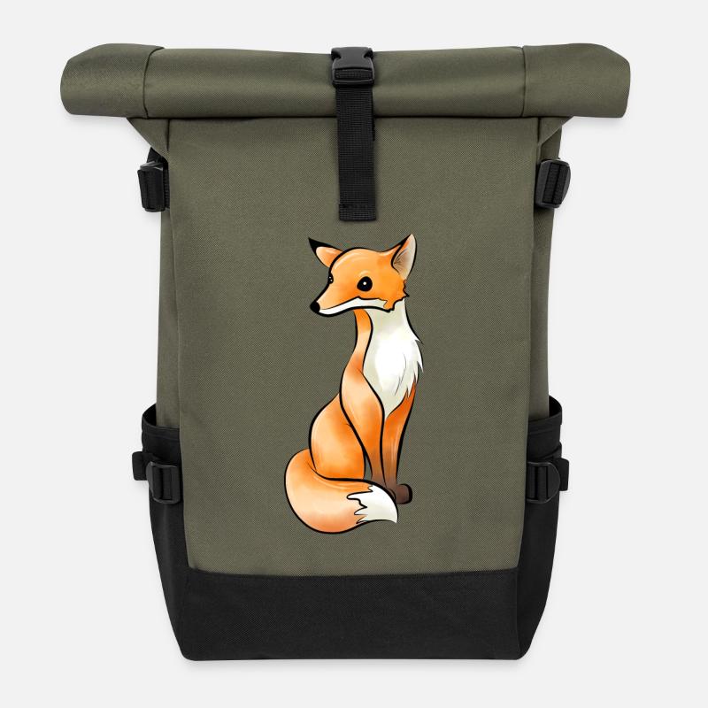 Renard - Sac à dos roll top - olive/noir