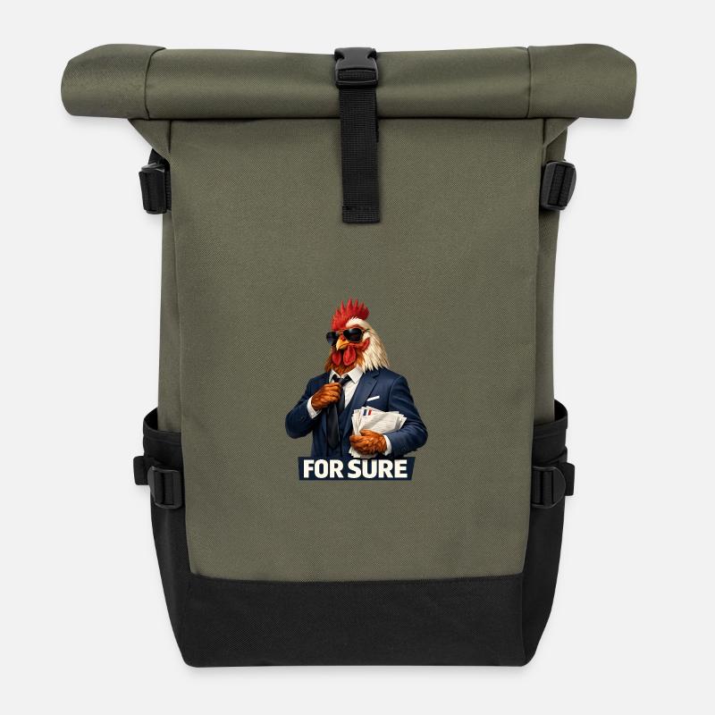 Sicher. - Rolltop Rucksack - Olive/Schwarz