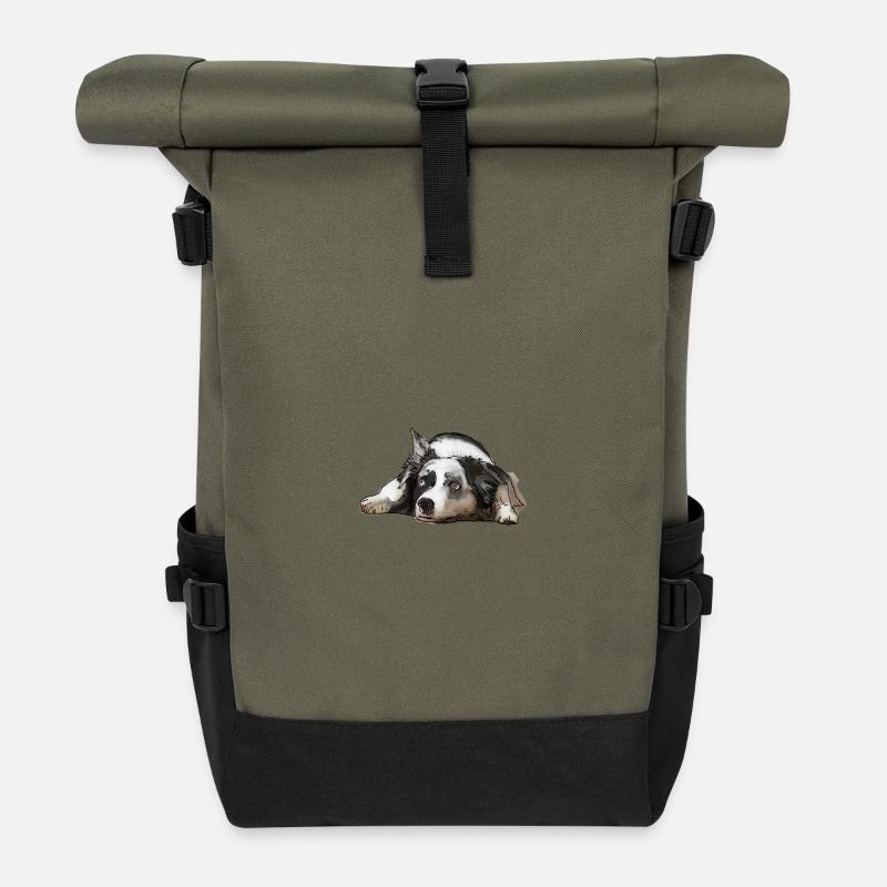 Berger australien - Sac à dos roll top - olive/noir