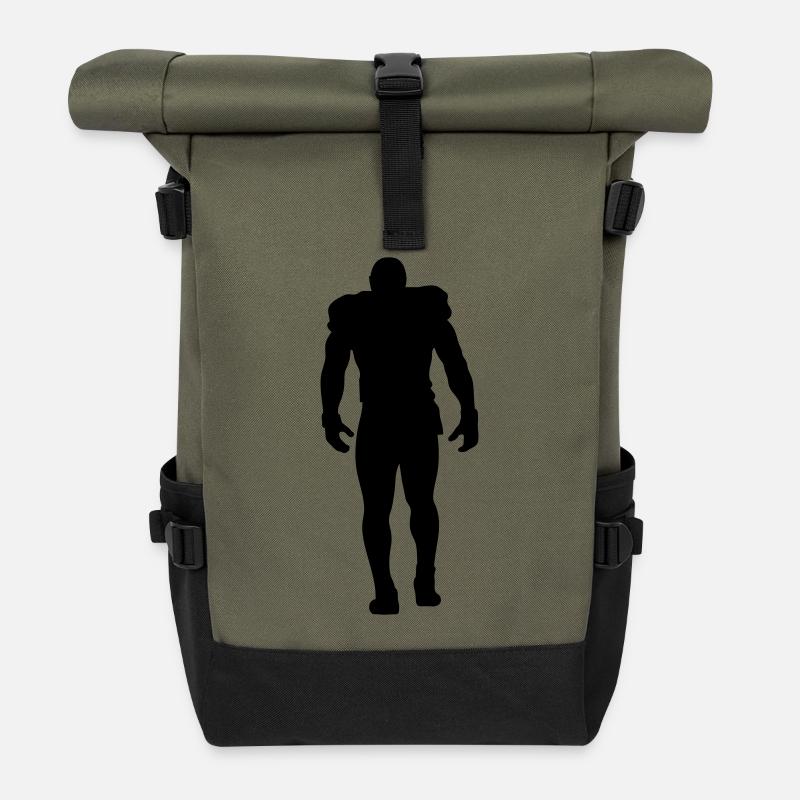 Football - Rolltop Rucksack - Olive/Schwarz