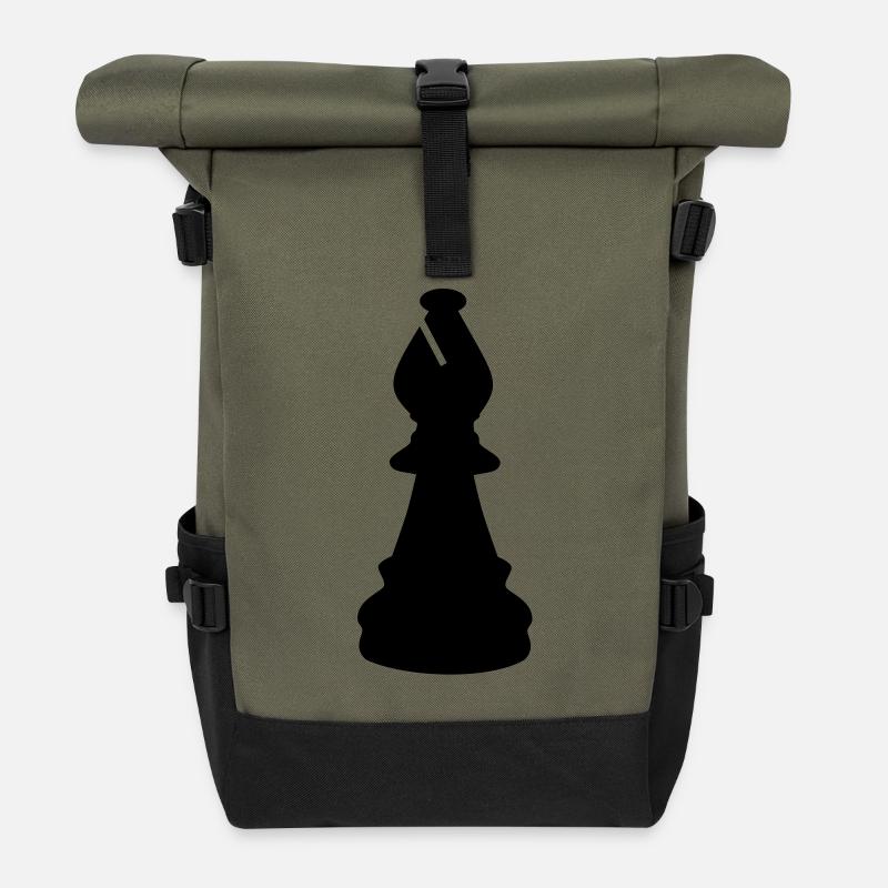 Schach Läufer - Rolltop Rucksack - Olive/Schwarz