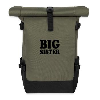 Big sister - Roll Top Backpack - olive/black - Front