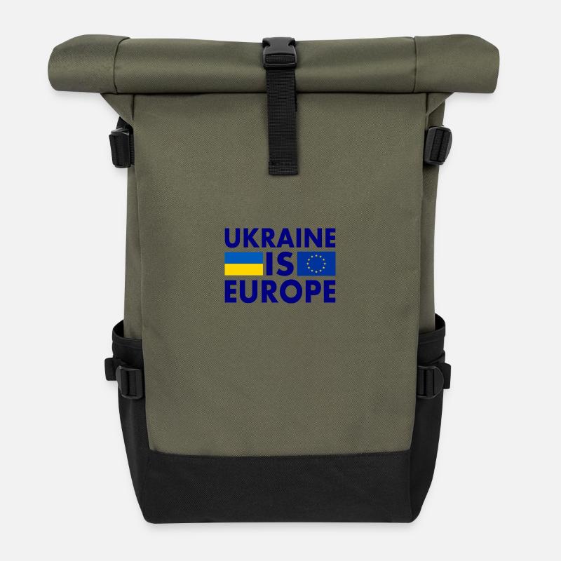 Ukraine - Rolltop Rucksack - Olive/Schwarz