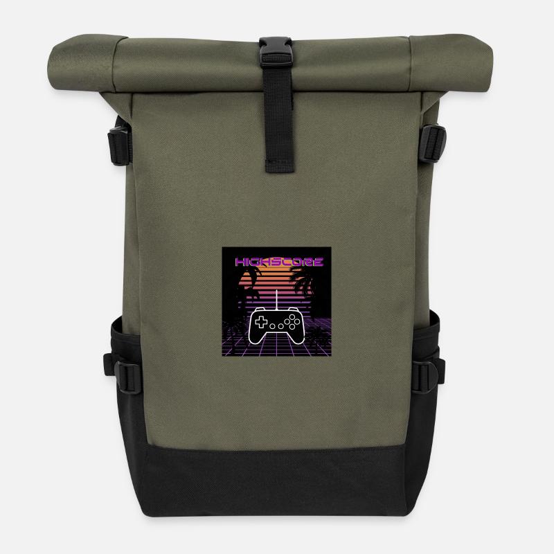 Highscore - Rolltop Rucksack - Olive/Schwarz