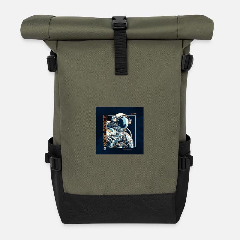 MORE SPACE - Roll Top Backpack - olive/black