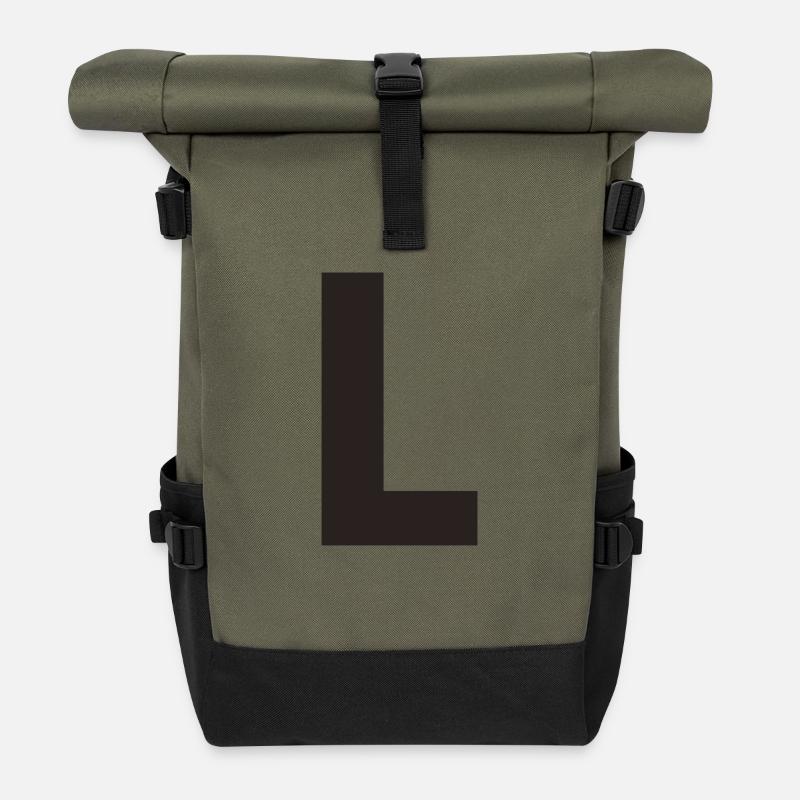 L - Rolltop Rucksack - Olive/Schwarz