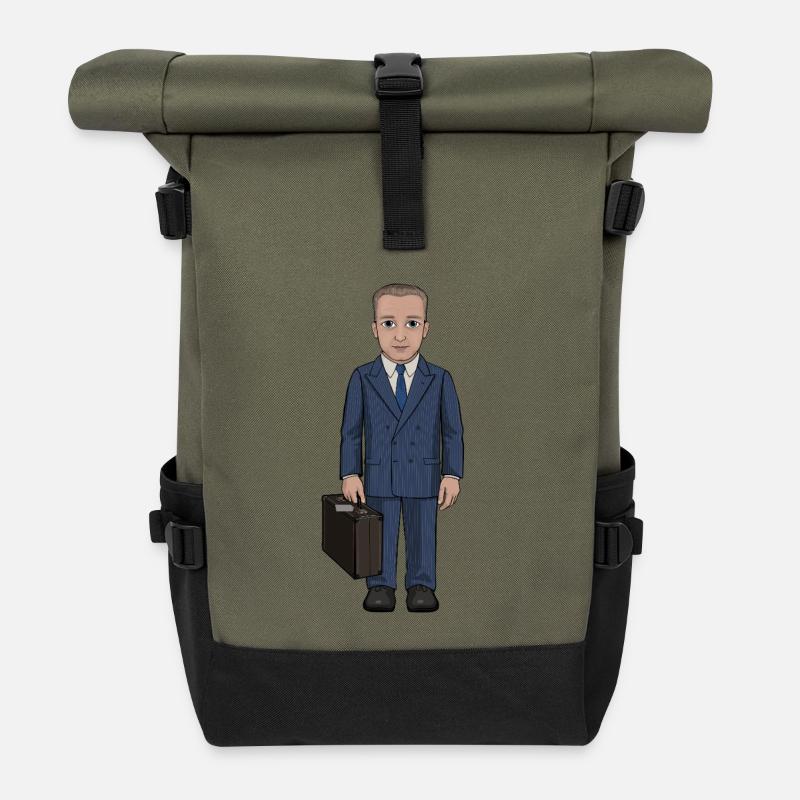 Dag Hammarskjöld - Rolltop Rucksack - Olive/Schwarz
