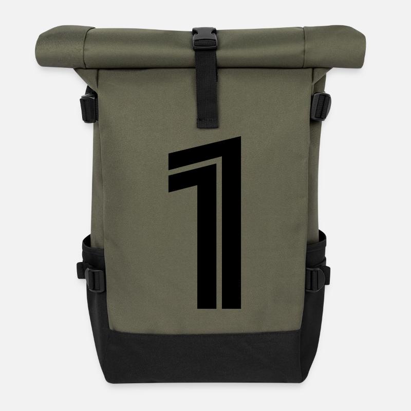1 - Sac à dos roll top - olive/noir