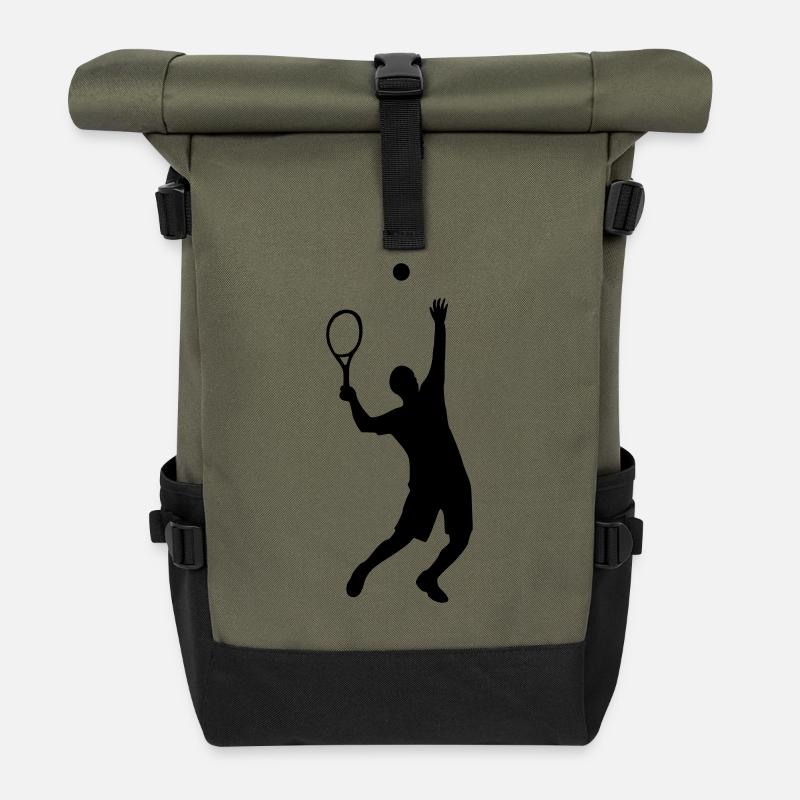 Tennis - Rolltop Rucksack - Olive/Schwarz