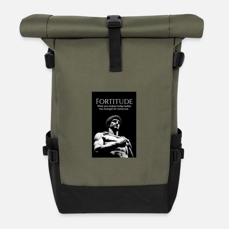 Fortitude Strength Today Power Tomorrow - Roll Top Backpack - olive/black
