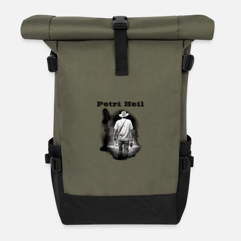 Petri Heil - Rolltop Rucksack - Olive/Schwarz