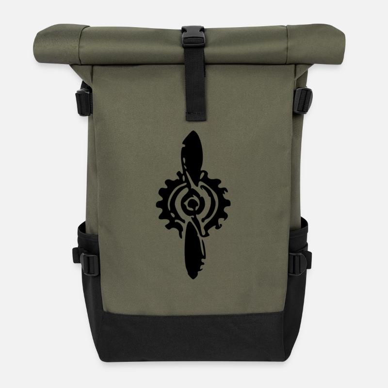 un assistant mécanicien - Sac à dos roll top - olive/noir