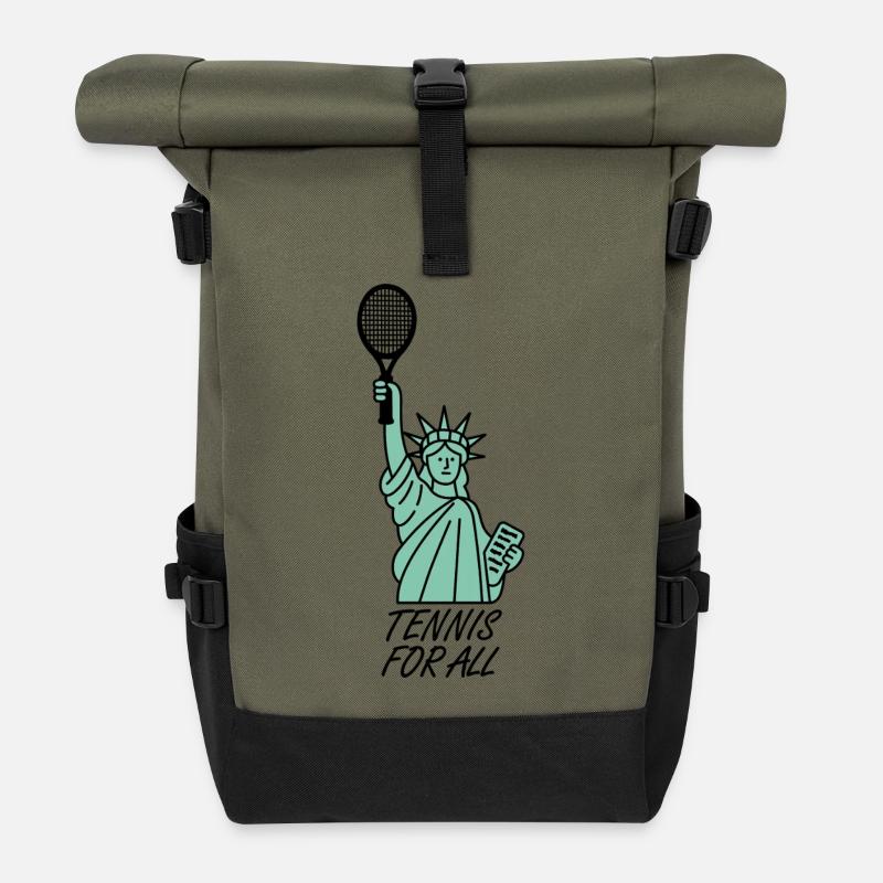Tennis for All - Roll Top Backpack - olive/black