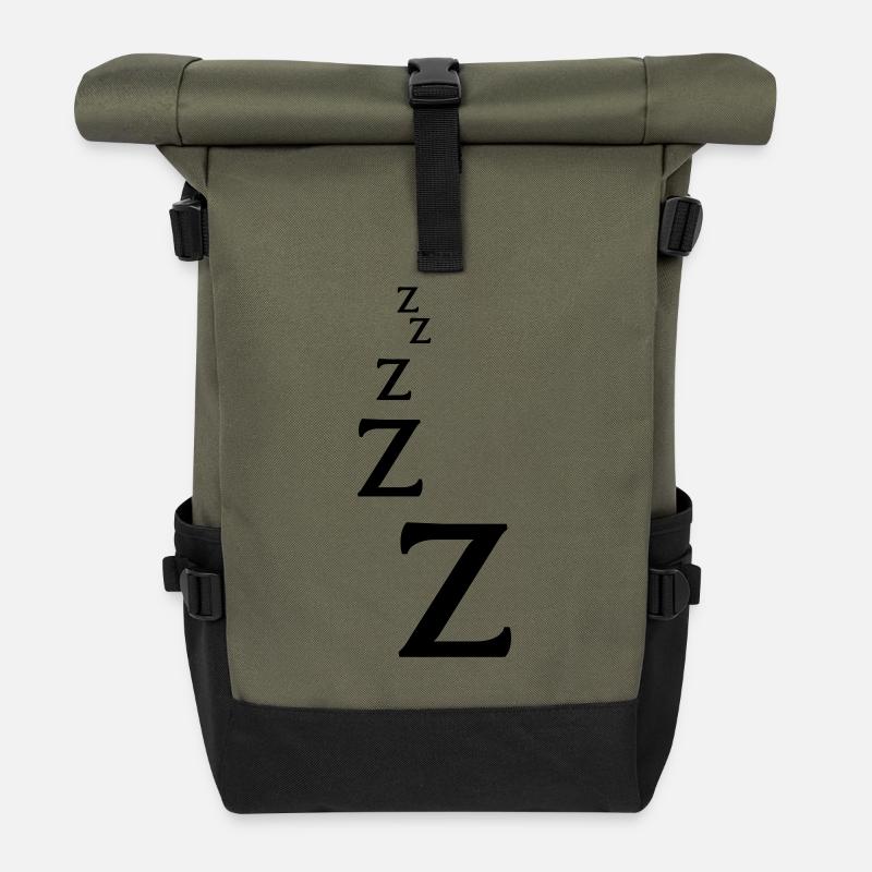 ZZzzzzz - Rolltop Rucksack - Olive/Schwarz