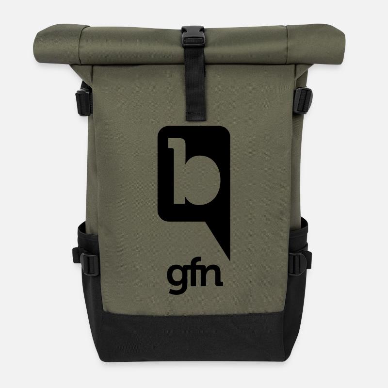 gfn boutique Logo - Rolltop Rucksack - Olive/Schwarz