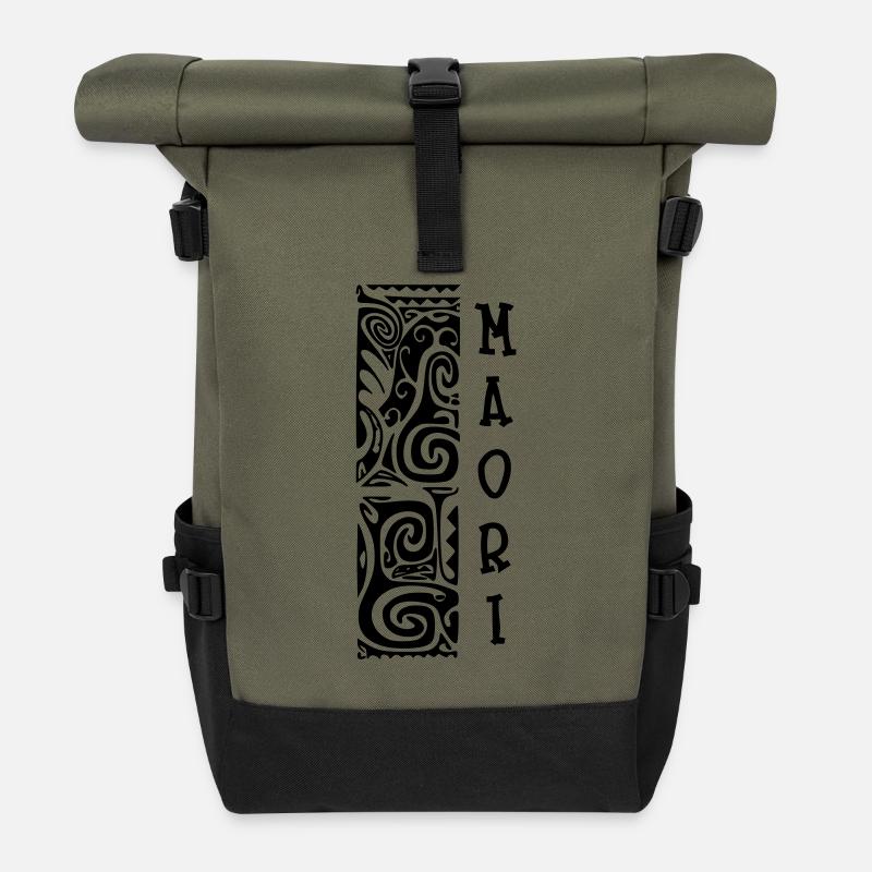 maori - Sac à dos roll top - olive/noir