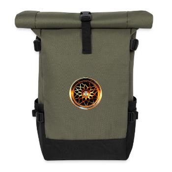 Car Rim - Roll Top Backpack - olive/black - Front
