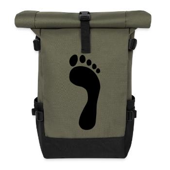 Fußabdruck - Rolltop Rucksack - Olive/Schwarz - Vorne