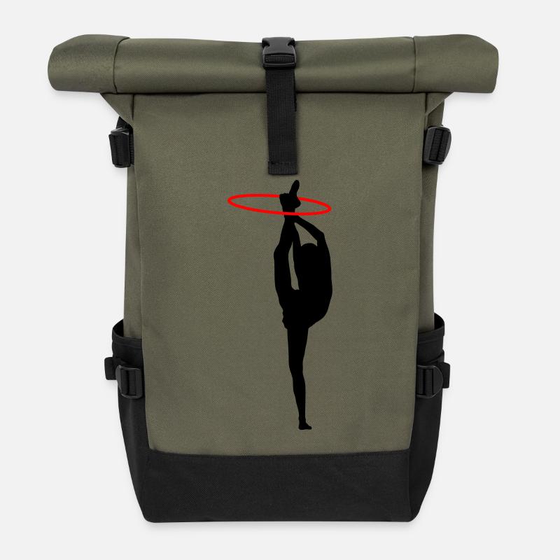 Gymnastik - Rolltop Rucksack - Olive/Schwarz