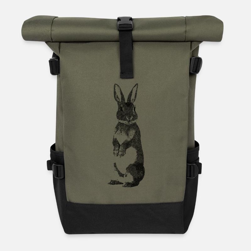 Hase sw - Rolltop Rucksack - Olive/Schwarz