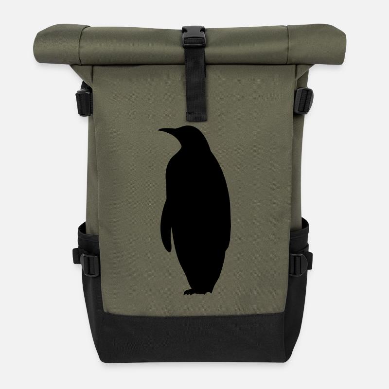 pinguin - Rolltop Rucksack - Olive/Schwarz