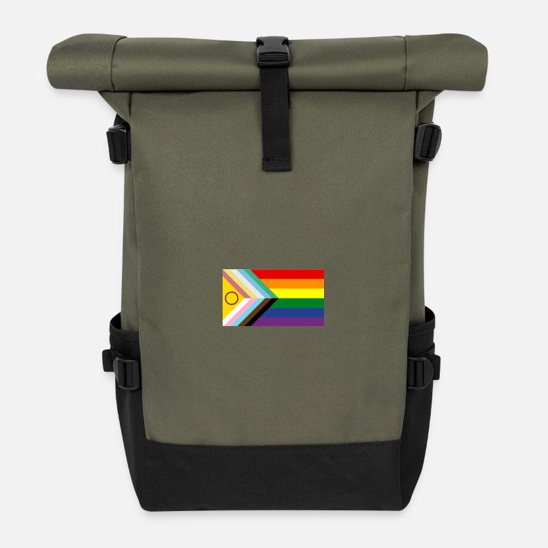 Disability Pride - Rolltop Rucksack - Olive/Schwarz