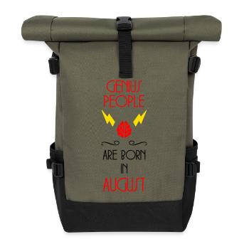 The Genies were born in August Humour - Roll Top Backpack - olive/black - Front