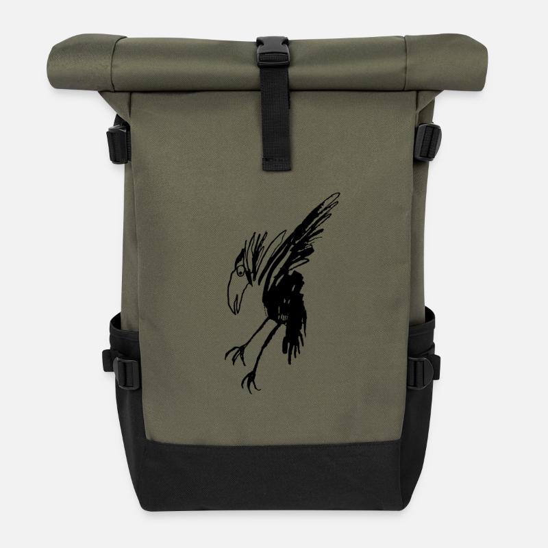 Krickelvogel - Rolltop Rucksack - Olive/Schwarz
