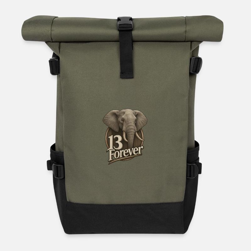 13Elefante - Rolltop Rucksack - Olive/Schwarz