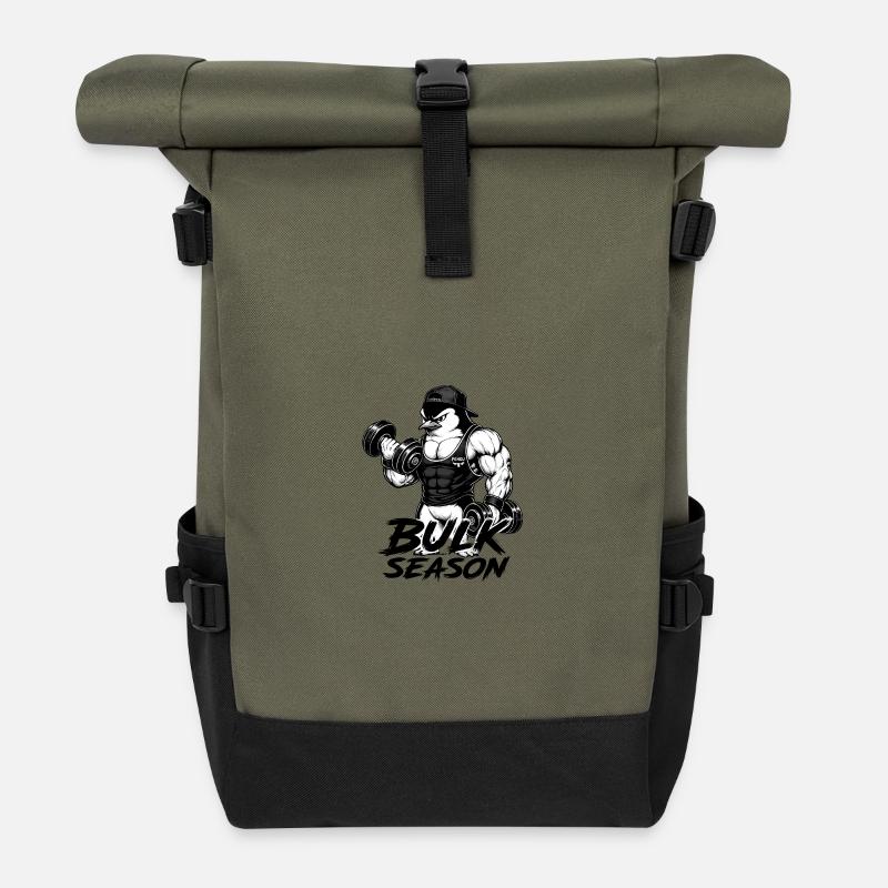 Gymnase de Pengu - Sac à dos roll top - olive/noir