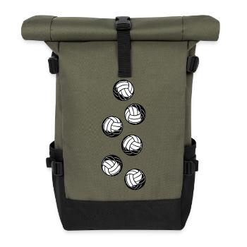 Volleyball - Roll Top Backpack - olive/black - Front