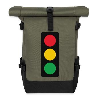 Feu de signalisation - Sac à dos roll top - olive/noir - Devant