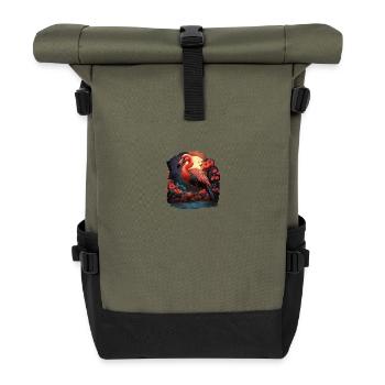 Flamingo - Rolltop Rucksack - Olive/Schwarz - Vorne