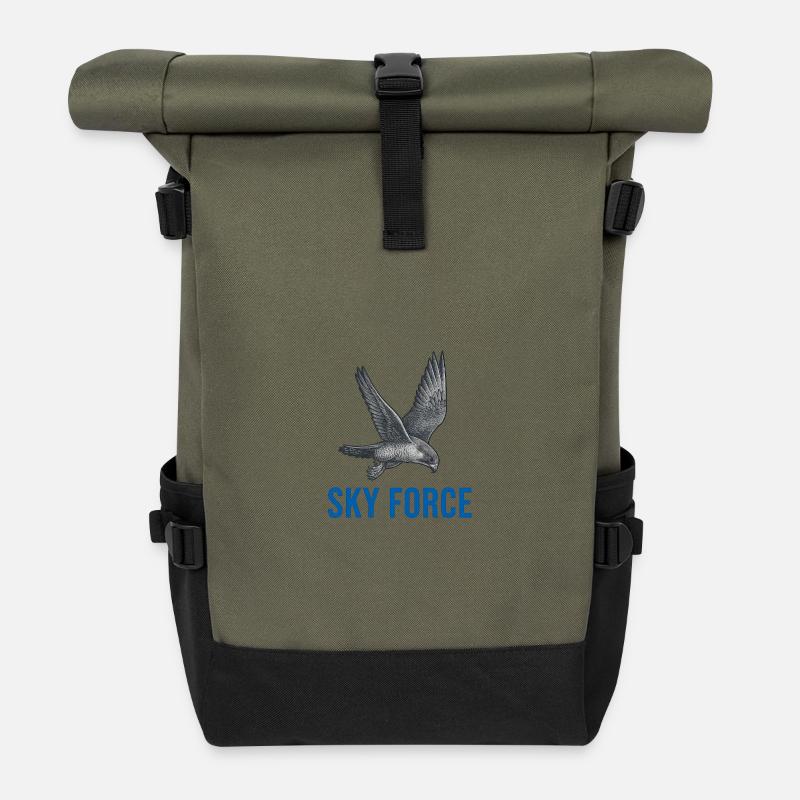 Sky Falcon Sky Force - Roll Top Backpack - olive/black