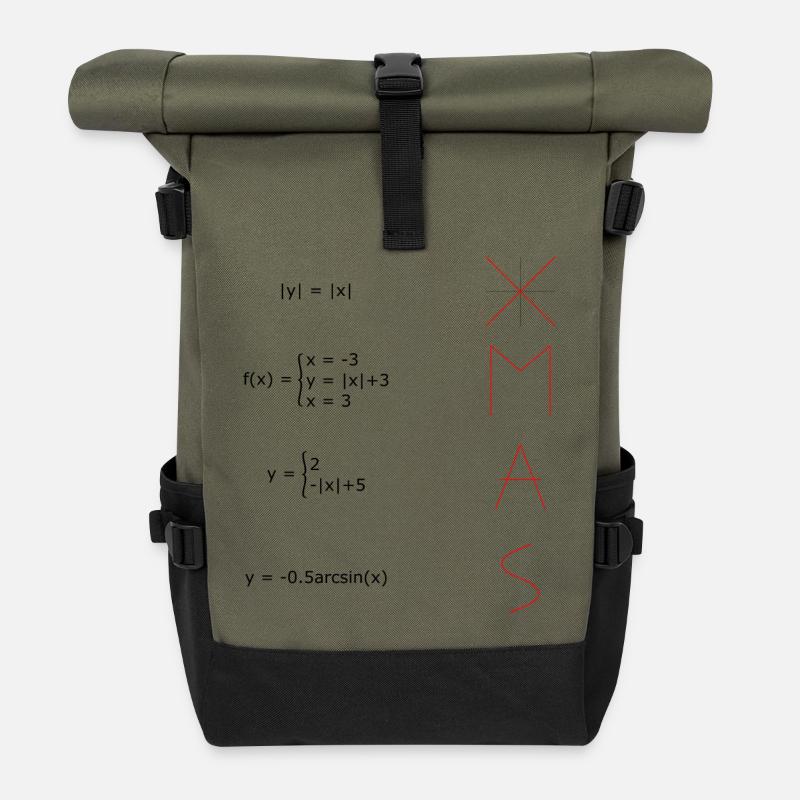 ALLES IST LIEBER MATH AM WEIHNACHTEN - Rolltop Rucksack - Olive/Schwarz