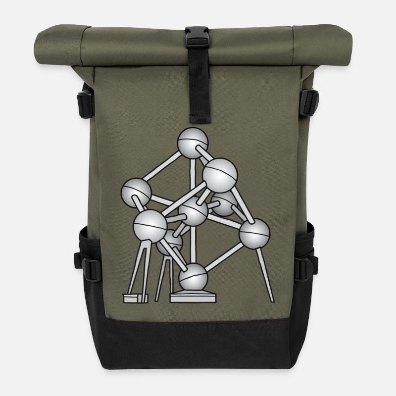Atomium Brüssel - Rolltop Rucksack - Olive/Schwarz