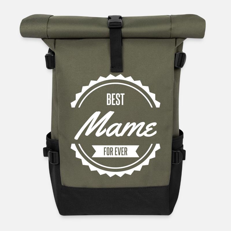 best mame - Roll Top Backpack - olive/black