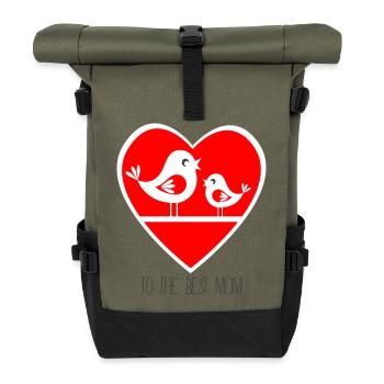 Mother’s Day - Roll Top Backpack - olive/black - Front