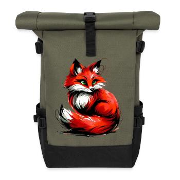 Fuchs - Rolltop Rucksack - Olive/Schwarz - Vorne