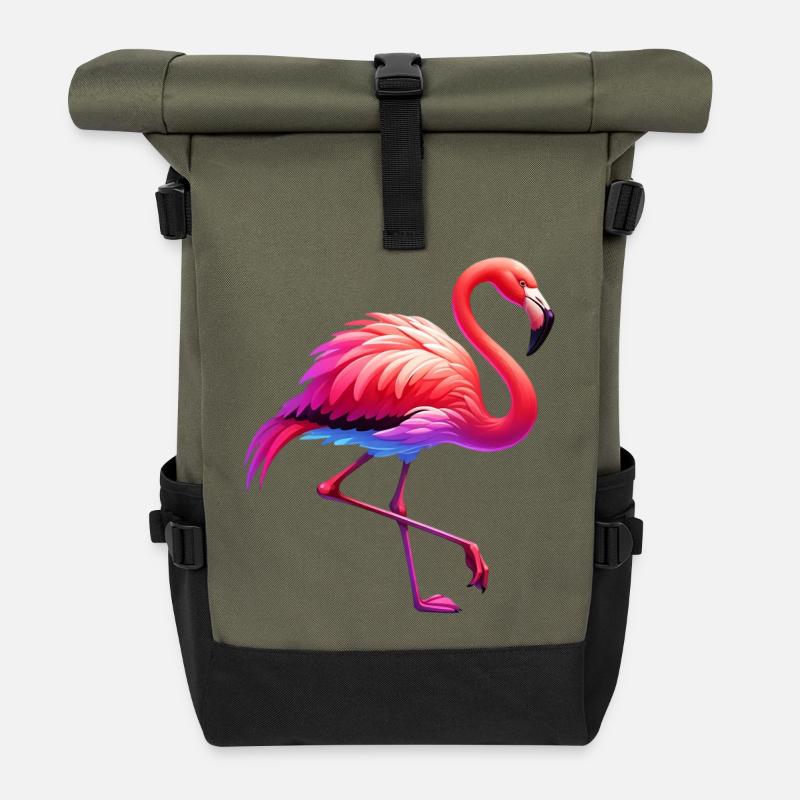 Flamingo - Rolltop Rucksack - Olive/Schwarz