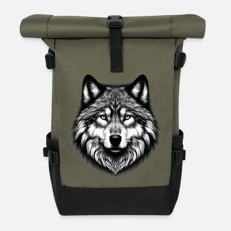 Wolf - Rolltop Rucksack - Olive/Schwarz