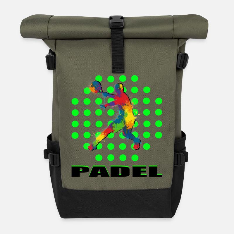 Padel - Rolltop Rucksack - Olive/Schwarz
