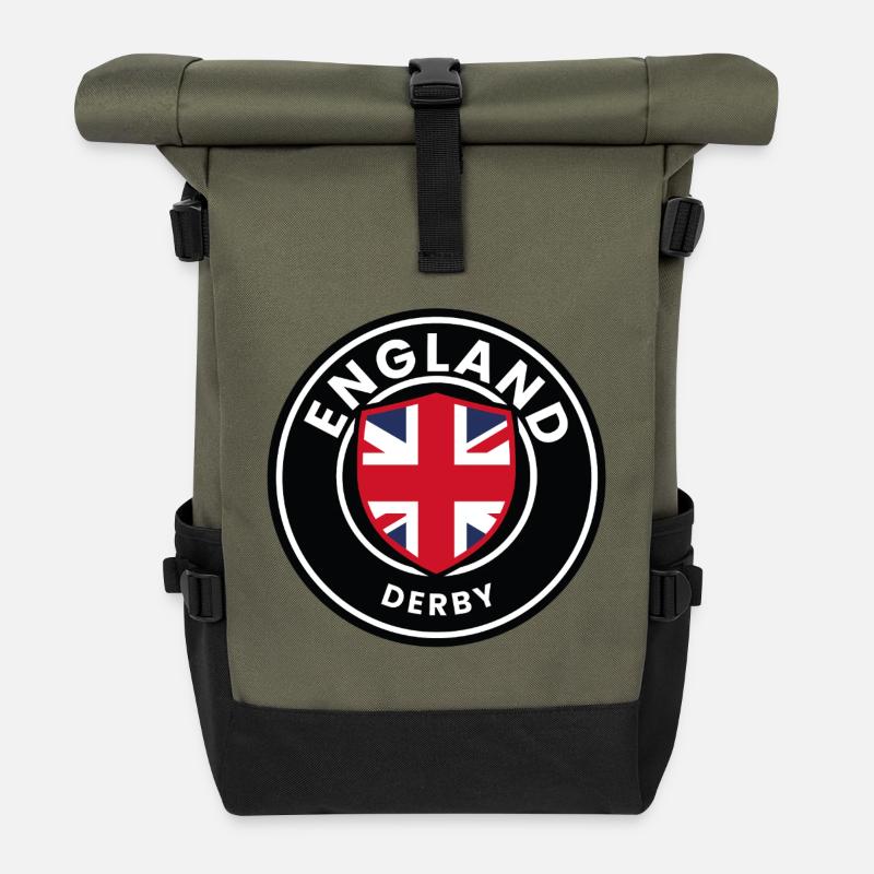 Emblème du Derby d’Angleterre - Sac à dos roll top - olive/noir