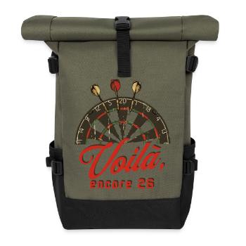 Darts 26, Fun Shirt & Hoodie, Voila encore 26 - Roll Top Backpack - olive/black - Front