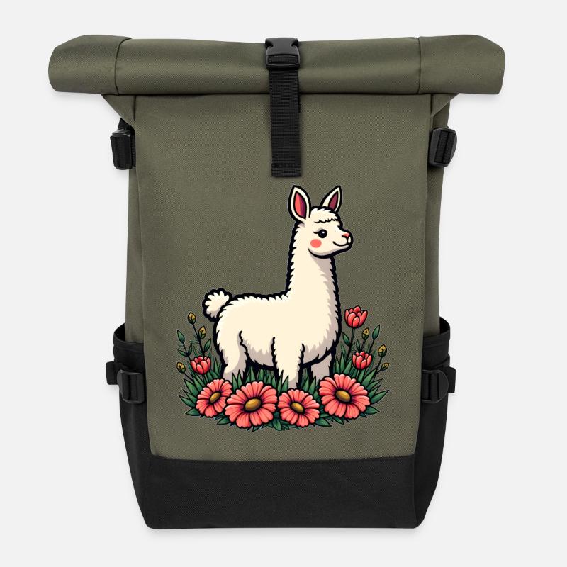 Lama - Rolltop Rucksack - Olive/Schwarz