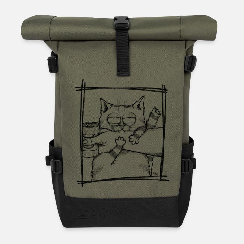 Food time - Rolltop Rucksack - Olive/Schwarz