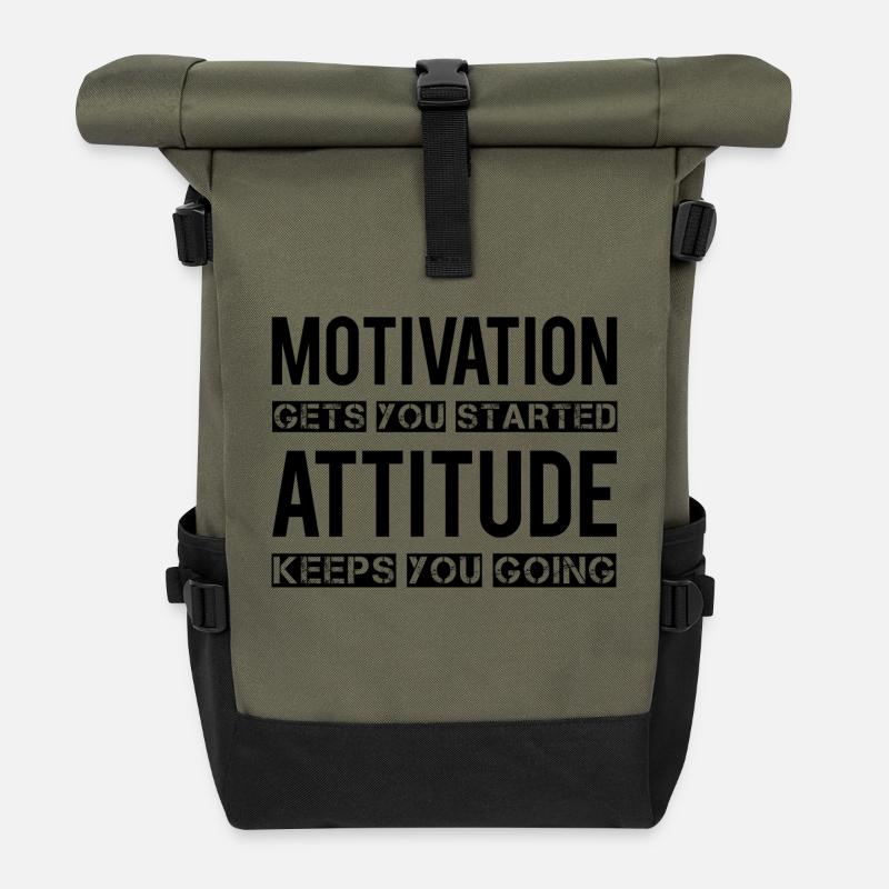 Motivation - Sac à dos roll top - olive/noir