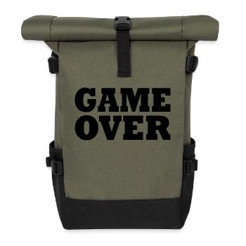 Game over - Roll Top Backpack - olive/black - Front