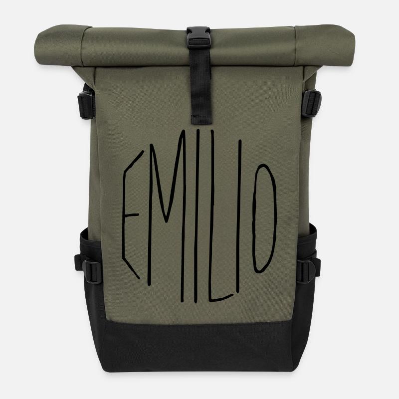 Emilio Geschenk - Rolltop Rucksack - Olive/Schwarz