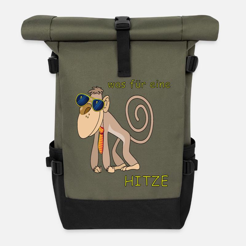 Affenhitze - Rolltop Rucksack - Olive/Schwarz